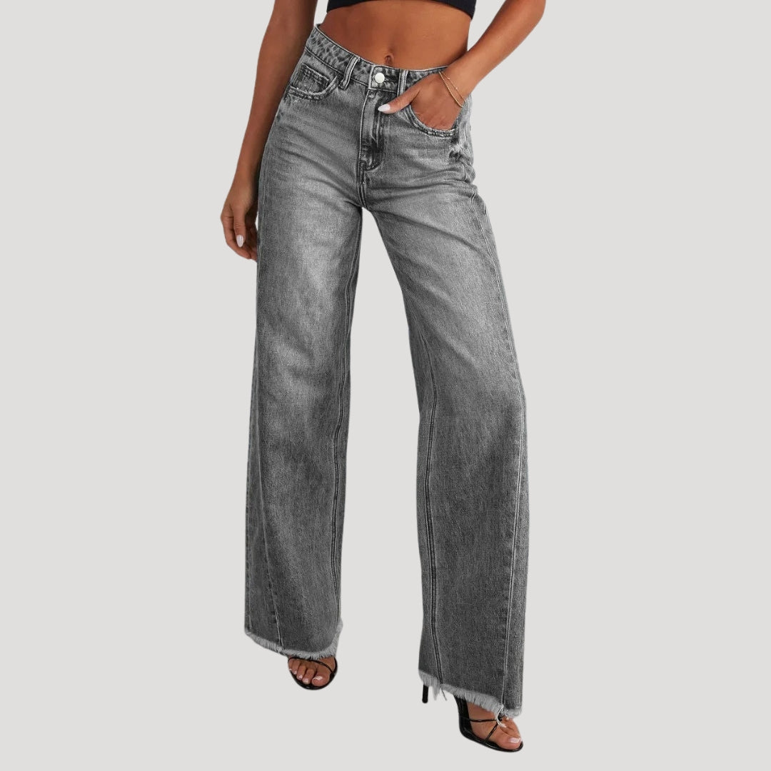 Women’s Wide Leg Jeans – High Waist Relaxed Fit Denim