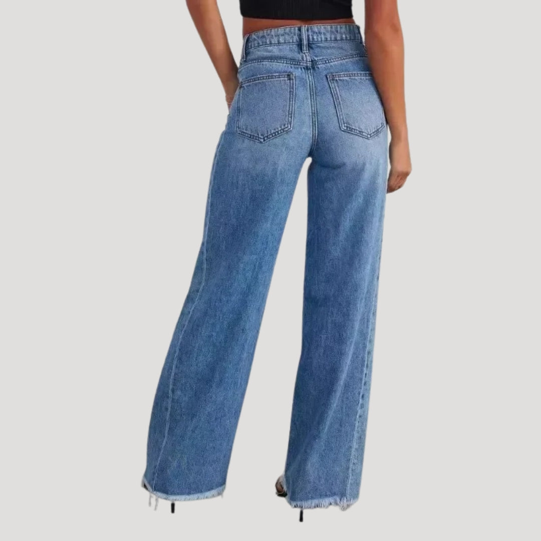 Women’s Wide Leg Jeans – High Waist Relaxed Fit Denim