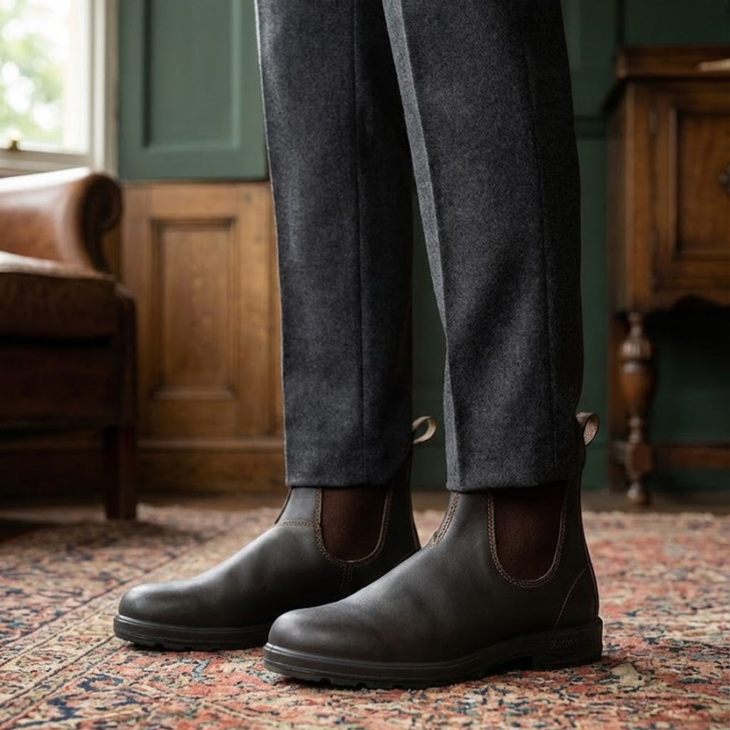 Men’s Leather Chelsea Boots – Classic Slip-On Ankle Boots