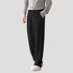 Men’s Smart Casual Trousers – Tailored Fit with Elastic Waist