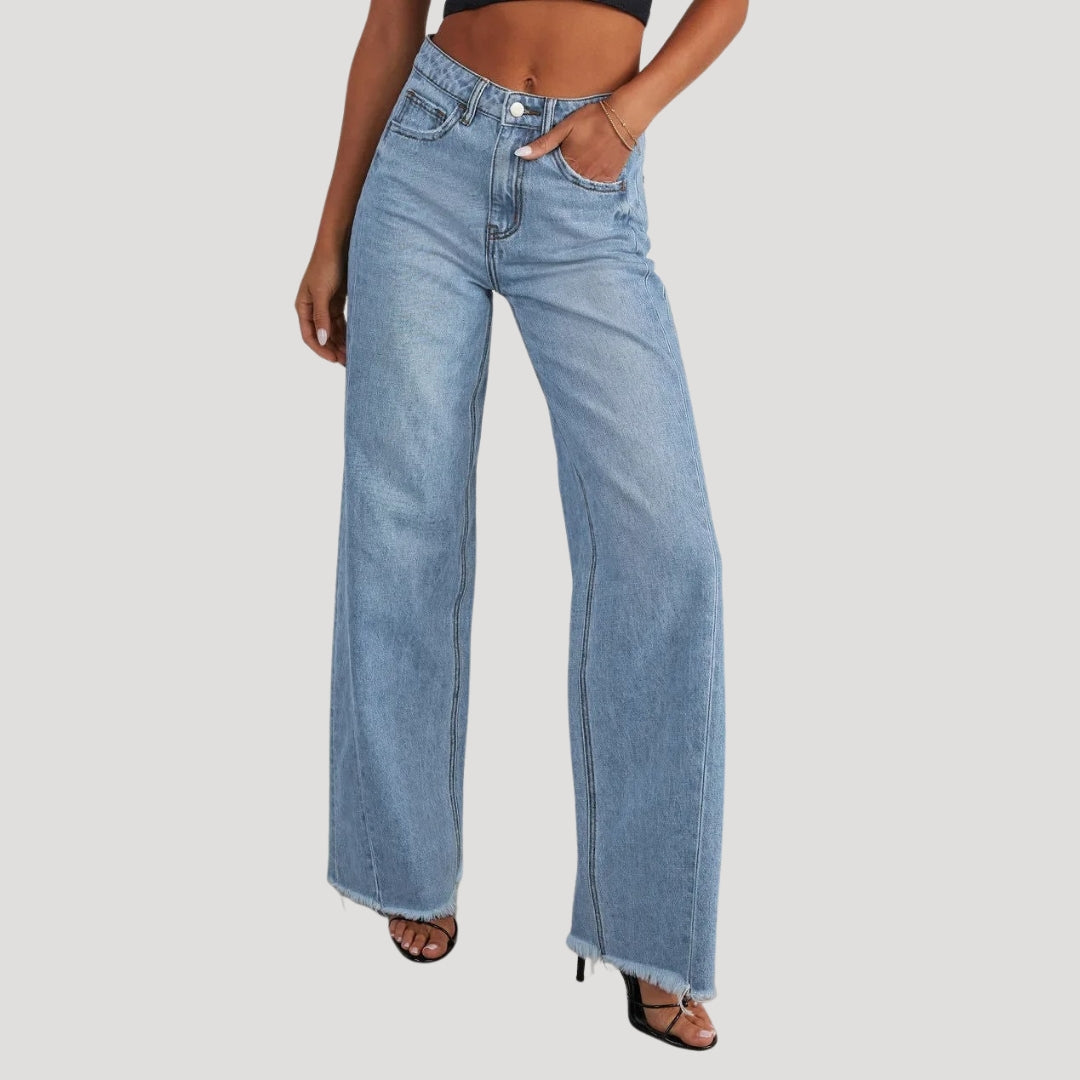 Women’s Wide Leg Jeans – High Waist Relaxed Fit Denim