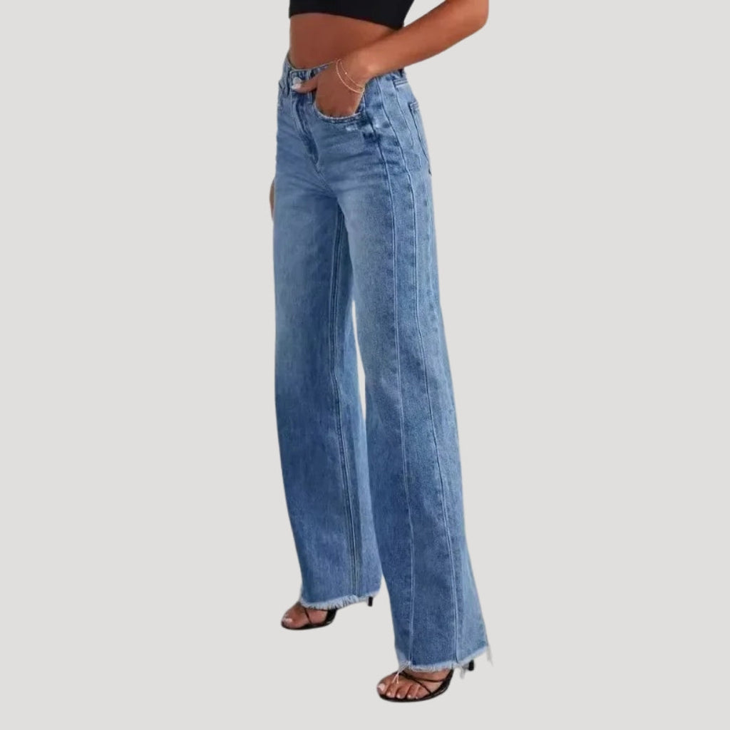 Women’s Wide Leg Jeans – High Waist Relaxed Fit Denim