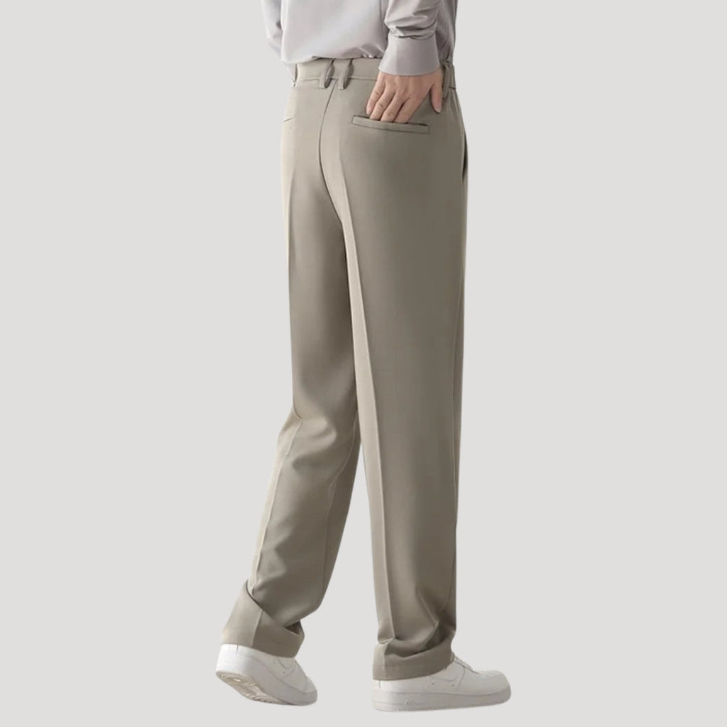 Men’s Smart Casual Trousers – Tailored Fit with Elastic Waist