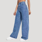 Women’s Wide Leg High Waist Jeans – Vintage Blue Denim