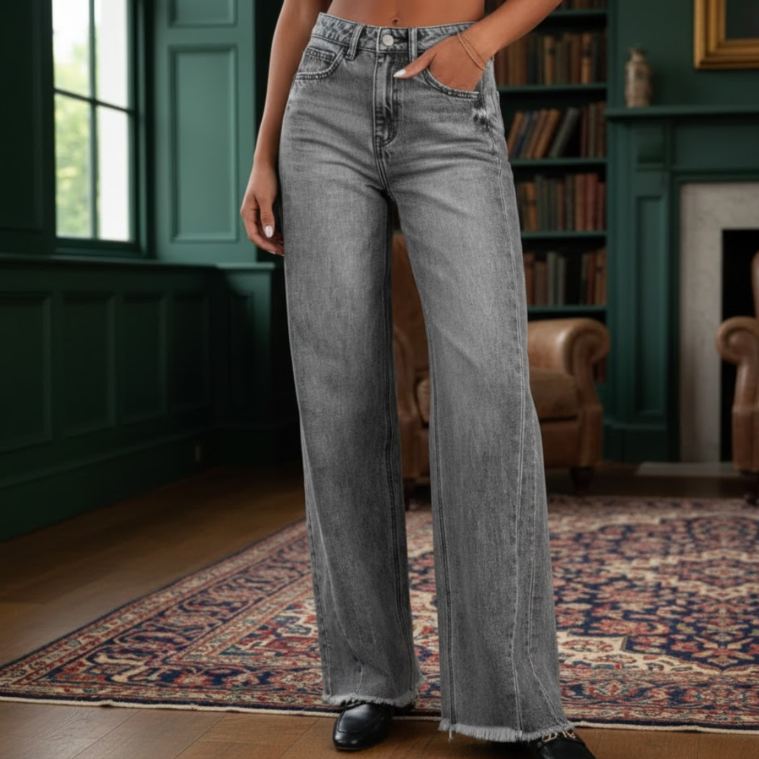Women’s Wide Leg Jeans – High Waist Relaxed Fit Denim