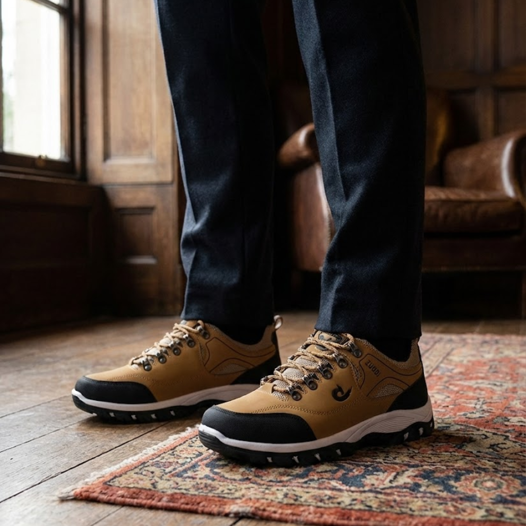 Men’s Tan Hiking Trainers – Outdoor Trail Walking Shoes