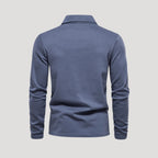 Men’s Beige Long Sleeve Polo Shirt – Smart Casual Essential