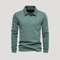 Men’s Beige Long Sleeve Polo Shirt – Smart Casual Essential