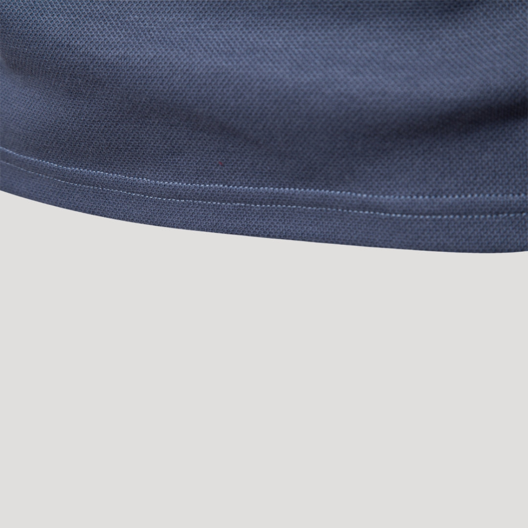 Men’s Beige Long Sleeve Polo Shirt – Smart Casual Essential