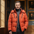 Men’s Waterproof Puffer Jacket – Insulated Winter Coat with Hood