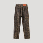 Women’s Leopard Print Jeans – Bold Straight Leg Denim