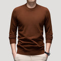 Men’s Brown Crew Neck Jumper – Classic Knit Sweater