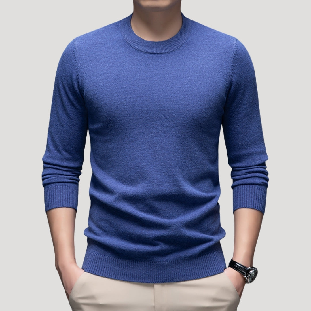 Men’s Brown Crew Neck Jumper – Classic Knit Sweater