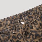 Women’s Leopard Print Jeans – Bold Straight Leg Denim