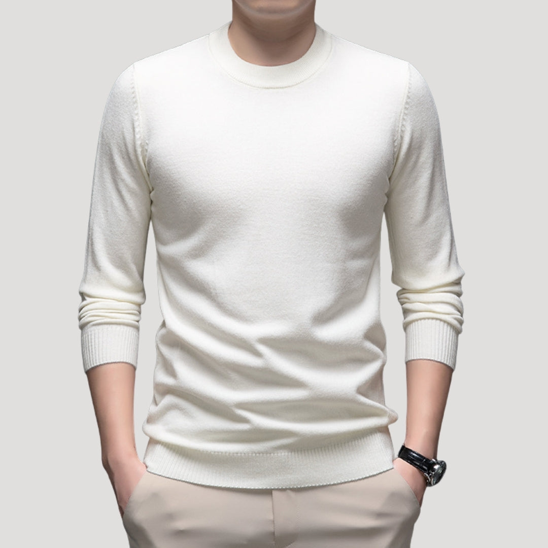 Men’s Brown Crew Neck Jumper – Classic Knit Sweater