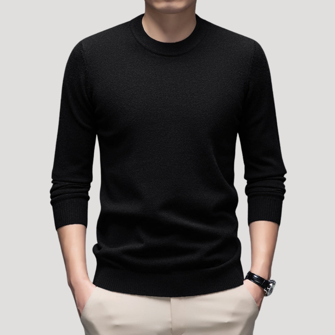 Men’s Brown Crew Neck Jumper – Classic Knit Sweater