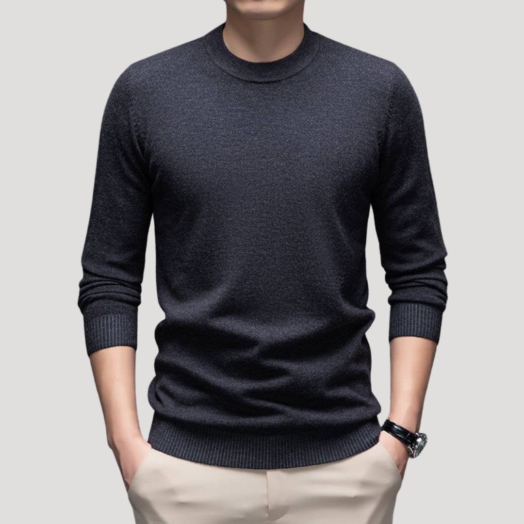 Men’s Brown Crew Neck Jumper – Classic Knit Sweater