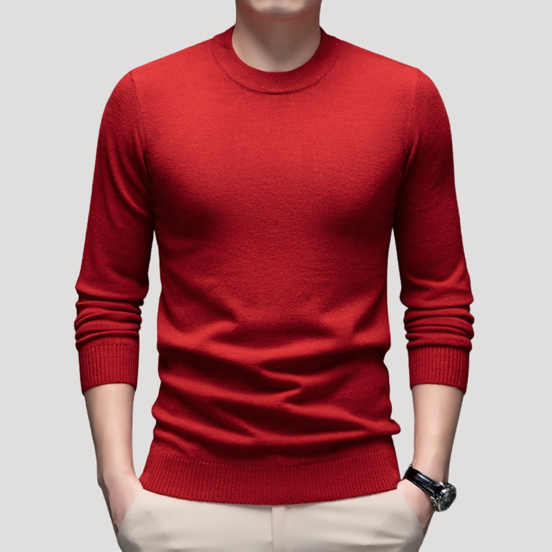 Men’s Brown Crew Neck Jumper – Classic Knit Sweater