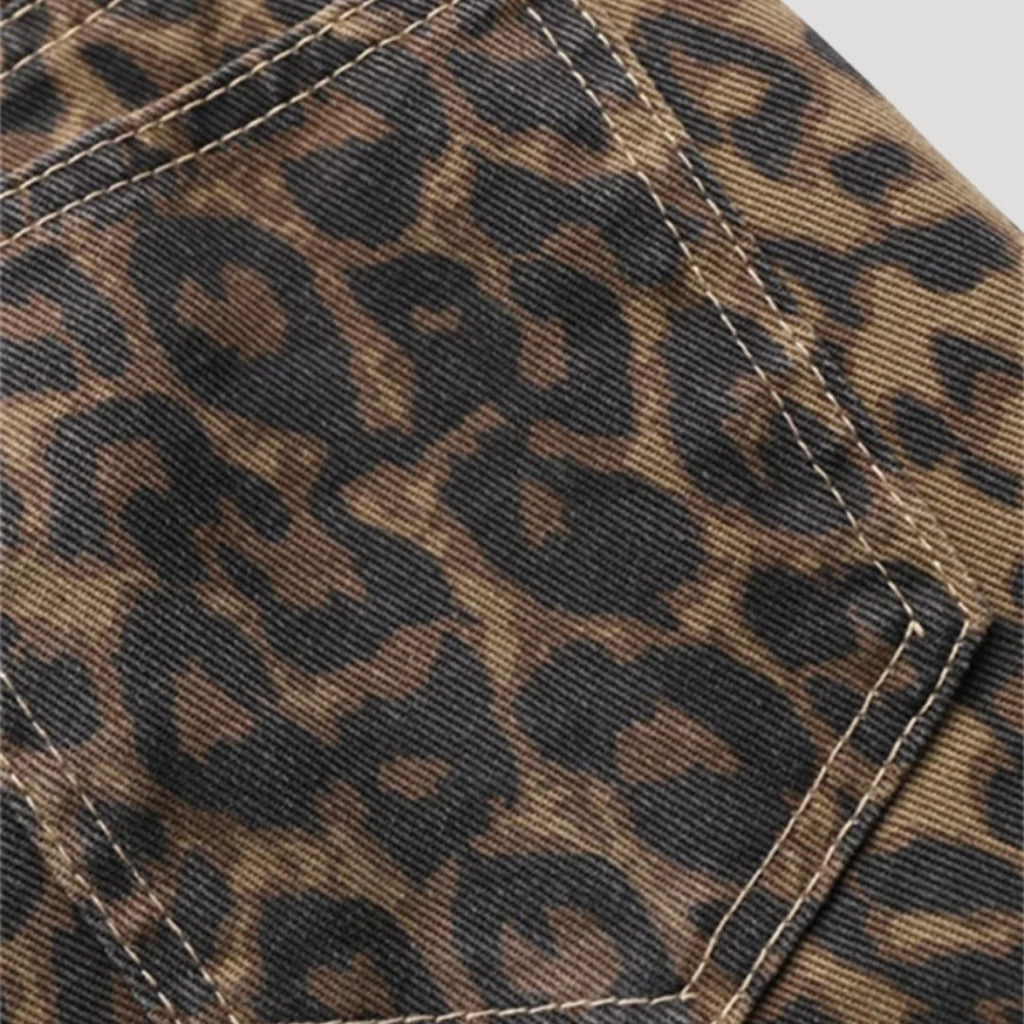 Women’s Leopard Print Jeans – Bold Straight Leg Denim